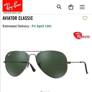 Ray-Ban Aviator Classic Polarized Sunglasses